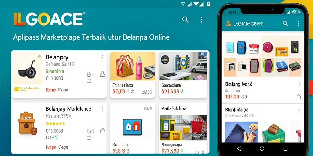 Antarmuka aplikasi LGOACE yang menarik dan fungsional untuk berbelanja.