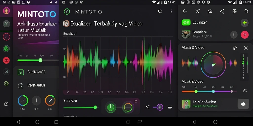 Tampilan antarmuka MINTOTO yang menarik dan berfungsi sebagai Equalizer.