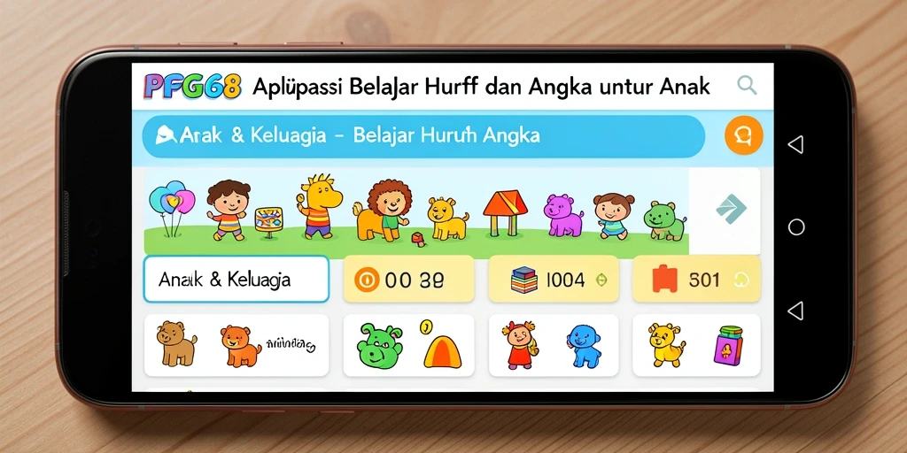Tampilan antarmuka PGG68 yang ceria dan interaktif.