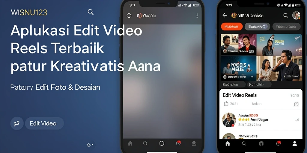 Tampilan antarmuka WISNU123 yang mudah digunakan untuk edit video reels.